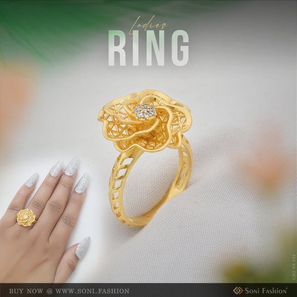 Exclusive Design Gold Plated Ring for Ladies - Style A242