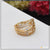 Decorative Design with Diamond Designer Gold Plated Ring for Ladies - Style LRG-170