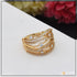 Decorative Design with Diamond Designer Gold Plated Ring for Ladies - Style LRG-170