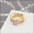 Purple Stone with Diamond Lovely Design Gold Plated Ring for Lady - Style LRG-179