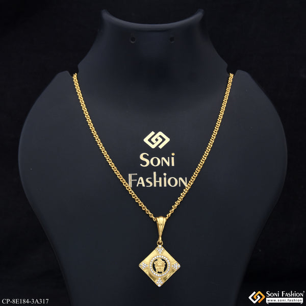Latest Design Gold Plated Pendant With Chain for Men (CP-E184-A317)