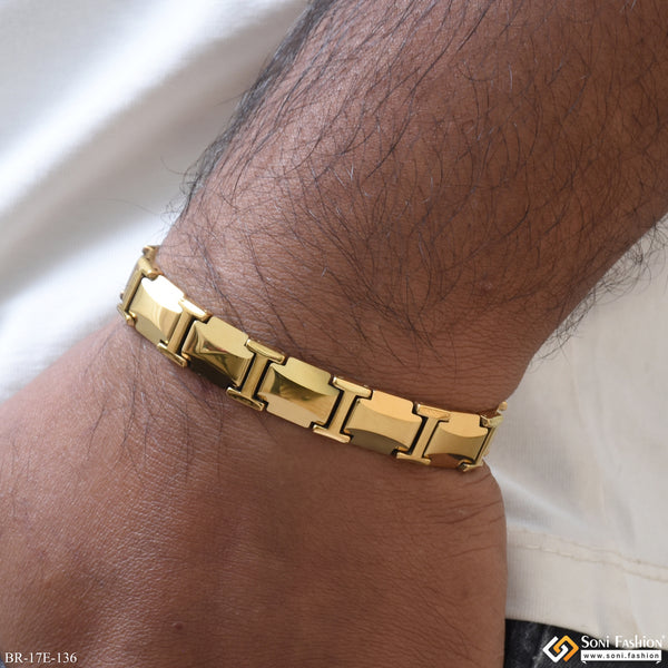 Latest Design Golden Color Ceramic Bracelet for Men - Style E136