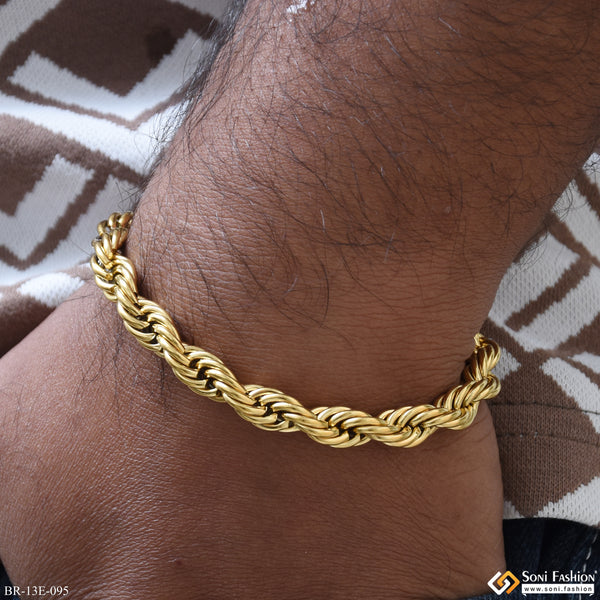 Latest Design Stainless Steel Twisted Rope Bracelet for Men - Style E095