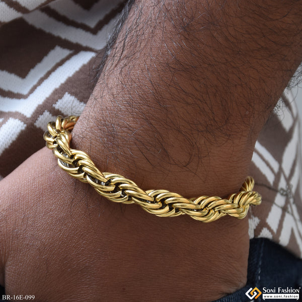 Latest Design Stainless Steel Twisted Rope Bracelet for Men - Style E099