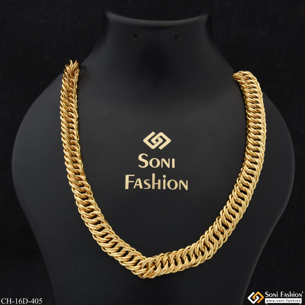 Link Superior Quality Unique Design Gold Plated Chain for Men - Style D405