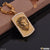 Funky Design Lion Face with Diamond Gold Plated Pendant for Men - Style A141