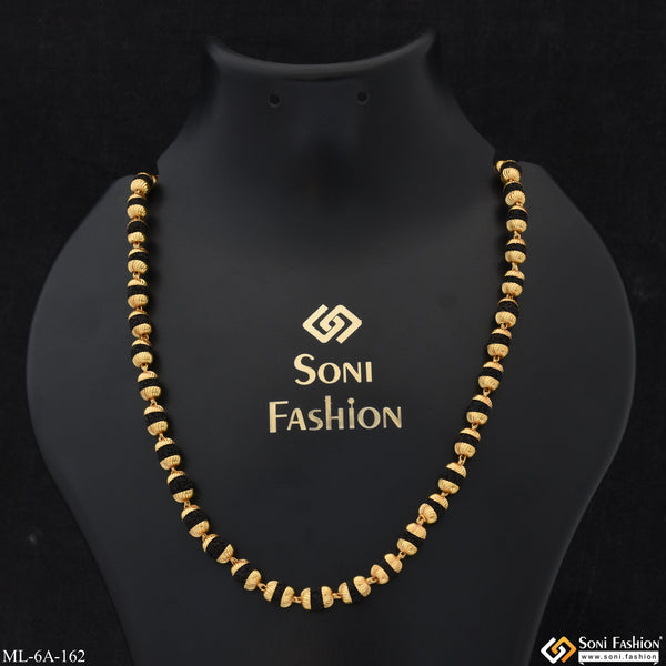 Streamlined Design Superior Quality Gold Plated Rudraksha Mala - Style A162