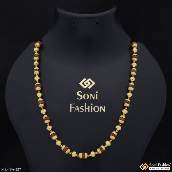 1 Gram Gold Forming 2 In 1 Chic Design Superior Quality Rudraksha Mala - Style A227
