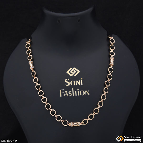 Sophisticated Design Rose Gold Color Rudraksha Mala for Men - Style A445