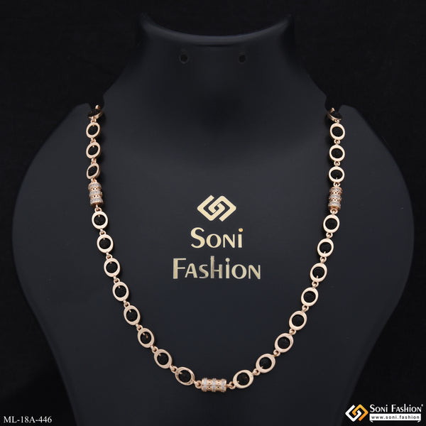 Latest Design Rose Gold Color Rudraksha Mala for Men - Style A446