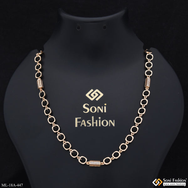 Extraordinary Design Rose Gold Color Rudraksha Mala for Men - Style A447