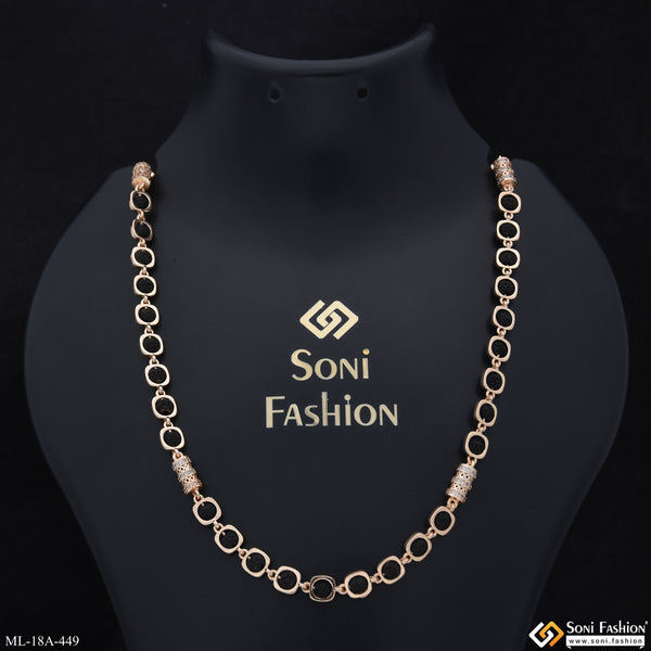 Artisanal Design Rose Gold Color Rudraksha Mala for Men - Style A449