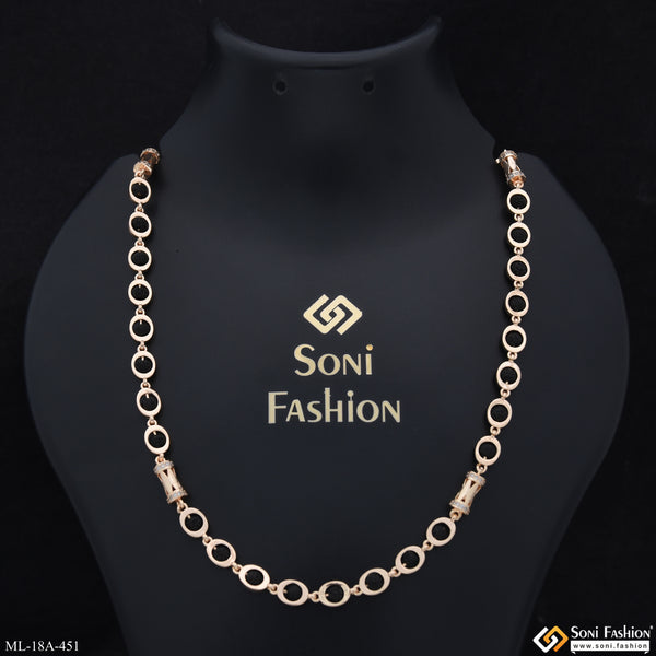 Prominent Design Rose Gold Color Rudraksha Mala for Men - Style A451