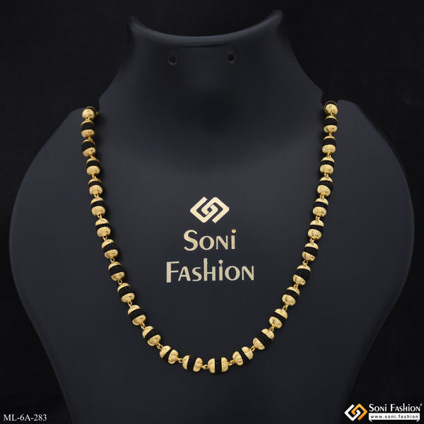 Distinctive Design Best Quality Gold Plated Rudraksha Mala for Men - Style A283