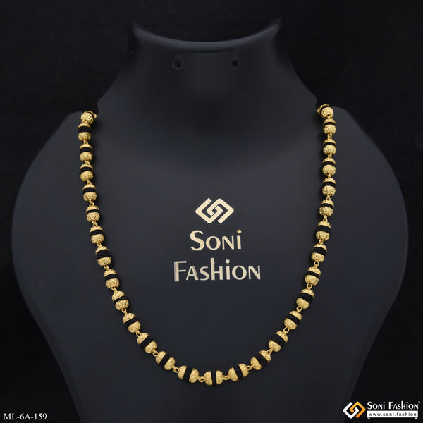 Small Size Stylish Design Best Quality Gold Plated Rudraksha Mala - Style A159