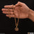 Om With Diamond Sophisticated Design Gold Plated Rudraksha Mala With Pendant - Style A018