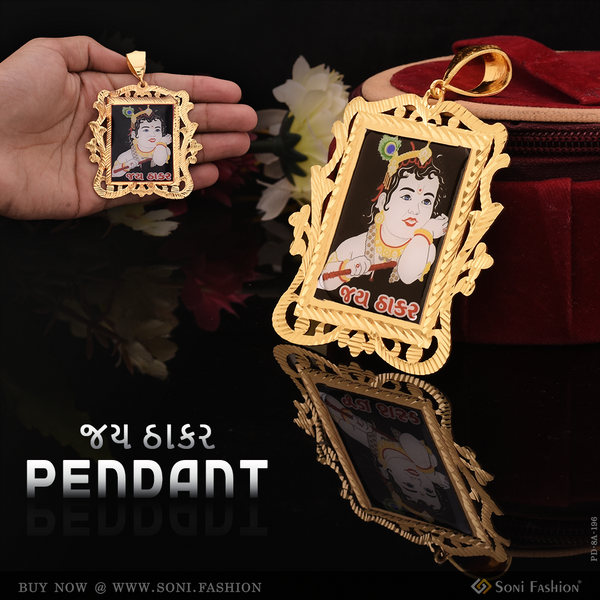 Jay Thakar Handmade Photo Charming Design Gold Plated Pendant For Men - Style A196