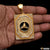Black Triangle Logo Diamonds Pendant Superior Quality Gold Plated for Men - Style A368