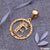 E Letter Alphabet Gold Plated CNC Cut Pendant With King Crown Design - Style A435