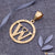 W Letter Alphabet Gold Plated Cnc Cut Pendant With King Crown Design - Style A450