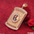 Goga Maharaj Gold Plated Round And Rectangle Pendant With Diamond Texture Background - Style A483