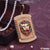 Big Lion Black Hair And Red Mouth Gold Plated Pendant With Diamond Texture Background - Style A488