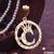 C Letter Alphabet Gold Plated Cnc Cut Pendant With King Crown Design - Style A434
