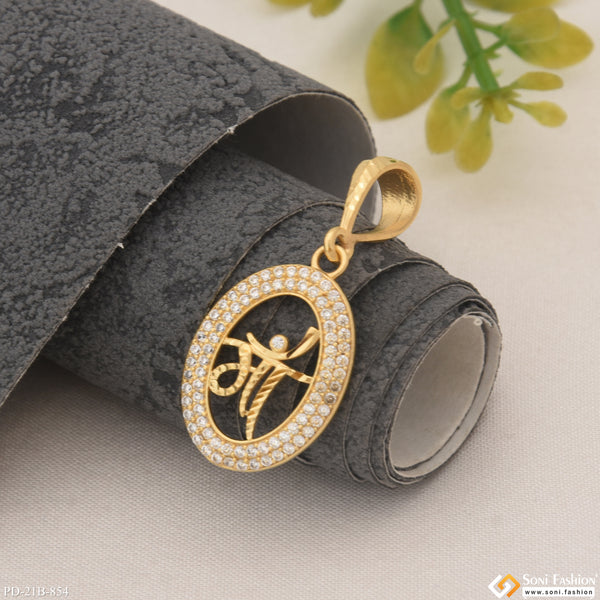 1 Gram Gold Plated Maa Fabulous Design Pendant for Men - Style B854