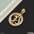 1 Gram Gold Plated Om with Diamond Popular Design Pendant for Men - Style B779
