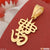 Om With Trishul Sophisticated Design Gold Plated Pendant for Men - Style B792