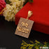 Jay Mataji Square Design Gold Plated Pendant With Diamonds - Style A213