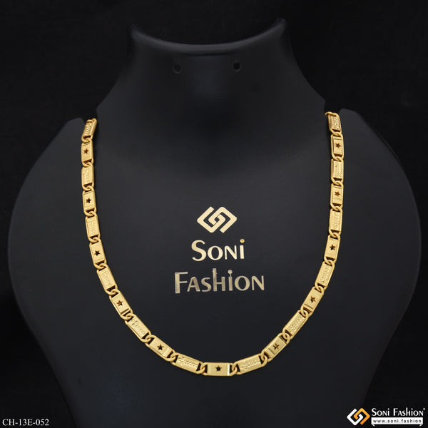 Popular Design Gold Plated Nawabi Chain for Men - Style E052