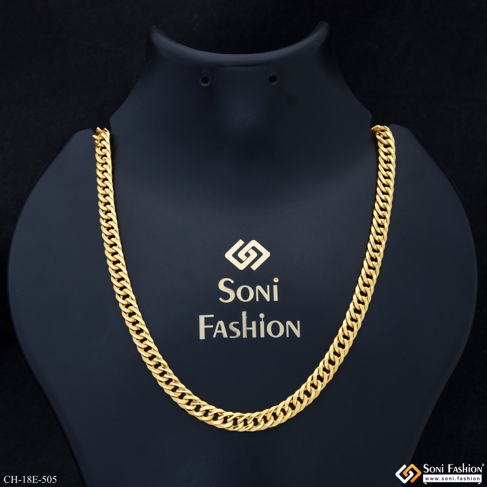 Prominent Design Gold Plated Link Chain for Men - Style E505 – Soni Fashion