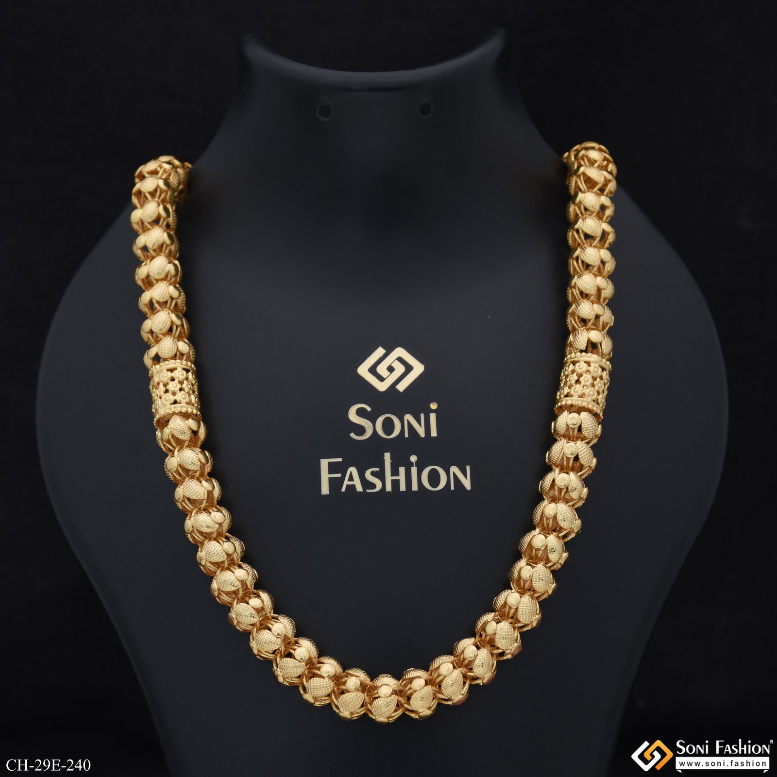 Prominent Design Gold Plated Rajwadi Chain for Men - Style E240 – Soni ...