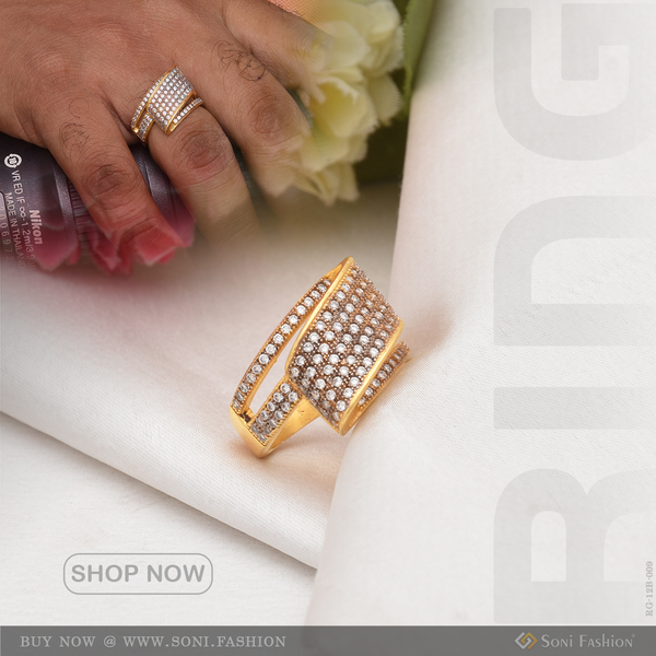 1 Gram Gold Forming Charming Design Premium-Grade Quality Ring for Men - Style B009