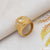 1 Gram Gold Plated Yellow Stone with Diamond Gold Plated Ring for Men - Style A009