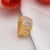1 Gram Gold Forming Cube with Diamond Best Quality Gold Plated Ring - Style A015