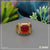 Red Stone With Diamond Best Quality Durable Design Gold Plated Ring - Style B107