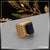 Blue Stone with Diamond Delicate Design Gold Plated Ring for Men - Style A745