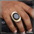 Black Stone Chic Design Superior Quality Gold Plated Ring for Men - Style B576