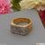 1 Gram Gold Forming Glittering Design with Diamond Gold Plated Ring - Style A128