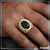 1 Gram Gold Plated Green Stone With Diamond Funky Design Ring For Men - Style B197
