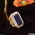 1 Gram Gold Forming Blue Stone With Diamond Gold Plated Ring For Men - Style A206