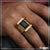 Black Stone with Diamond Sophisticated Design Gold Plated Ring for Men - Style B215