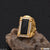 1 Gram Gold Forming Black Stone with Diamond Best Quality Ring - Style A234
