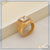 1 Gram Gold Plated White Stone with Diamond Gorgeous Design Ring - Style A423