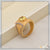 1 Gram Gold Forming Yellow Stone with Diamond Delicate Design Ring - Style A434