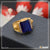 1 Gram Gold Forming Blue Stone with Diamond Glittering Design Ring - Style A458