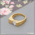 White Diamond Etched Design High-Quality Gold Plated Ring for Men - Style B597