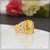 Yellow with Diamond Excellent Design Gold Plated Ring for Men - Style B575